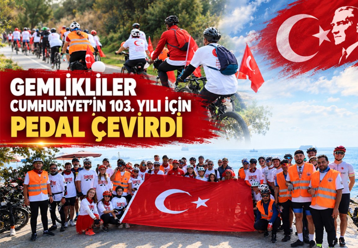 Gemlikliler Cumhuriyet’in 103. Yılı İçin Pedal Çevirdi