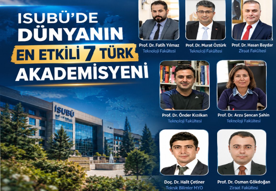 ISUBÜ’DEN 7 AKADEMİSYEN DÜNYANIN EN ETKİLİ BİLİM İNSANLARI LİSTESİNE GİRDİ