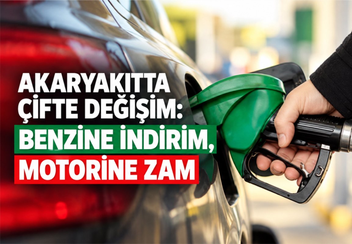 Akaryakıtta çifte değişim: Benzine indirim, motorine zam