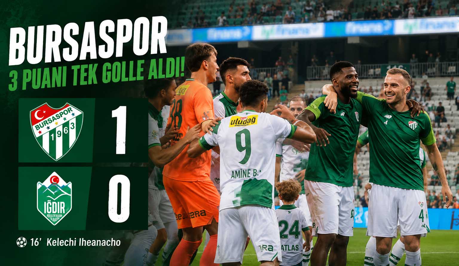 Bursaspor, Iğdır FK’yı tek golle geçti