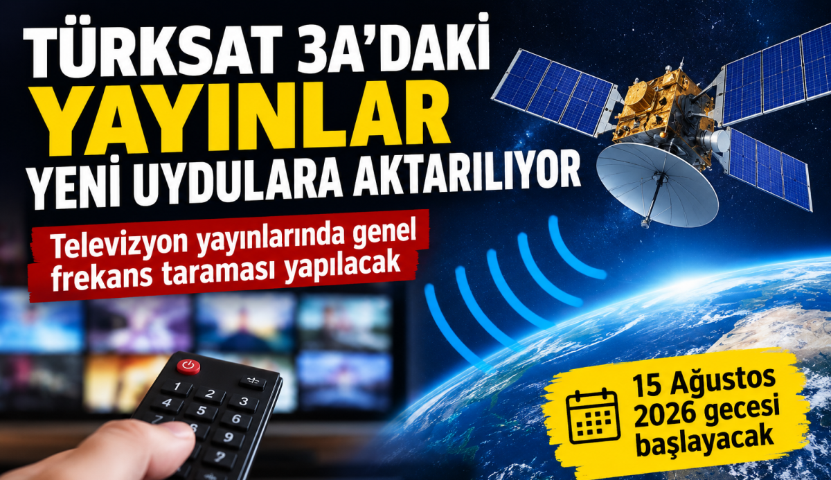 Türksat 3A’daki yayınlar yeni uydulara aktarılıyor: Televizyonlarda frekans güncellemesi yapılacak